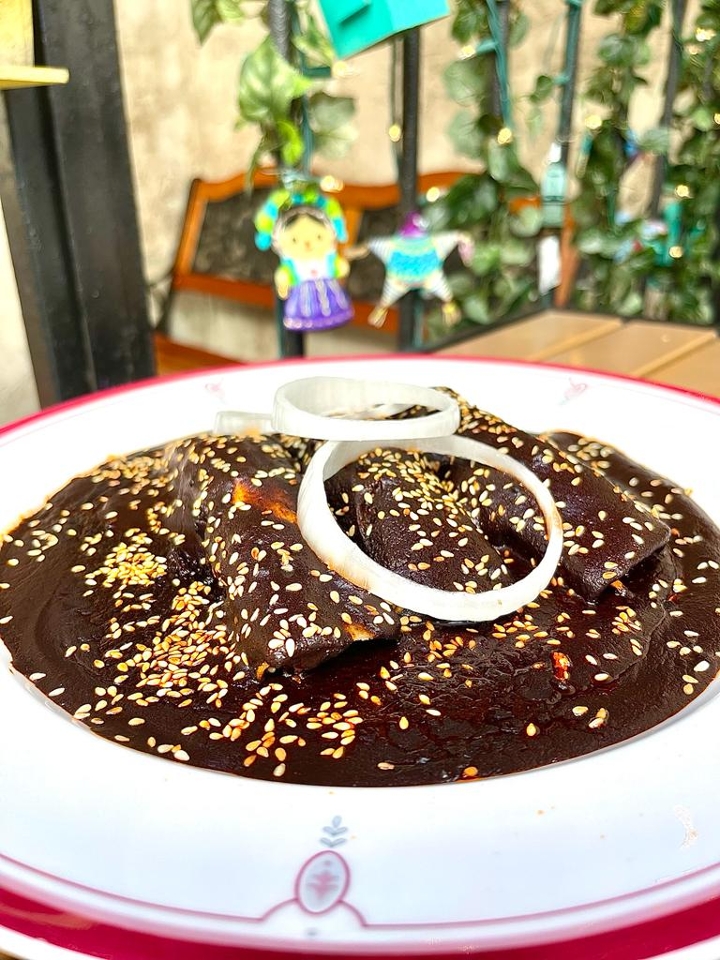 Mole Poblano Enchiladas (Filled with only chicken)