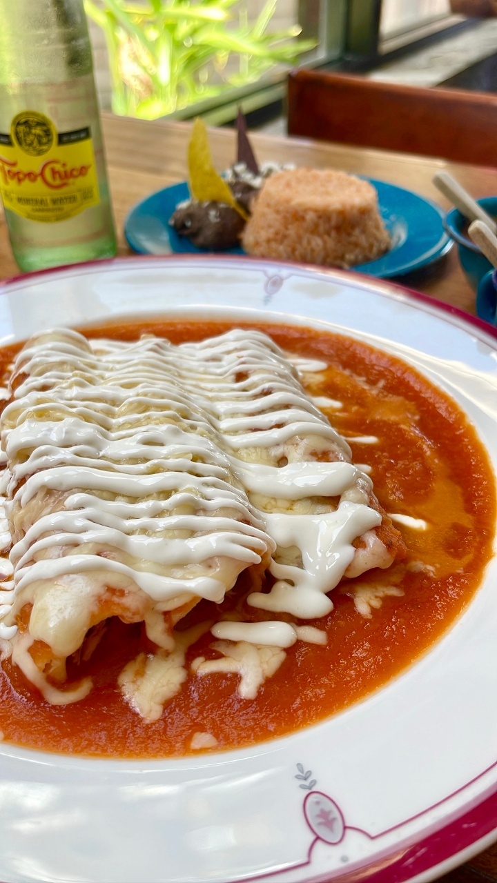 Red Enchiladas (Filled with only chicken)