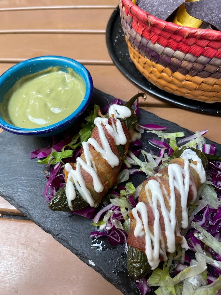 Jalapeños Rellenos of Cheese & Rolled in Bacon