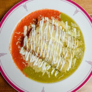 Red Enchiladas of Cheese (Filled with cheese only)