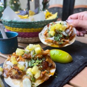 Al Pastor Volcanes or Vampiros of Al Pastor (Order of 3 tosatdas)